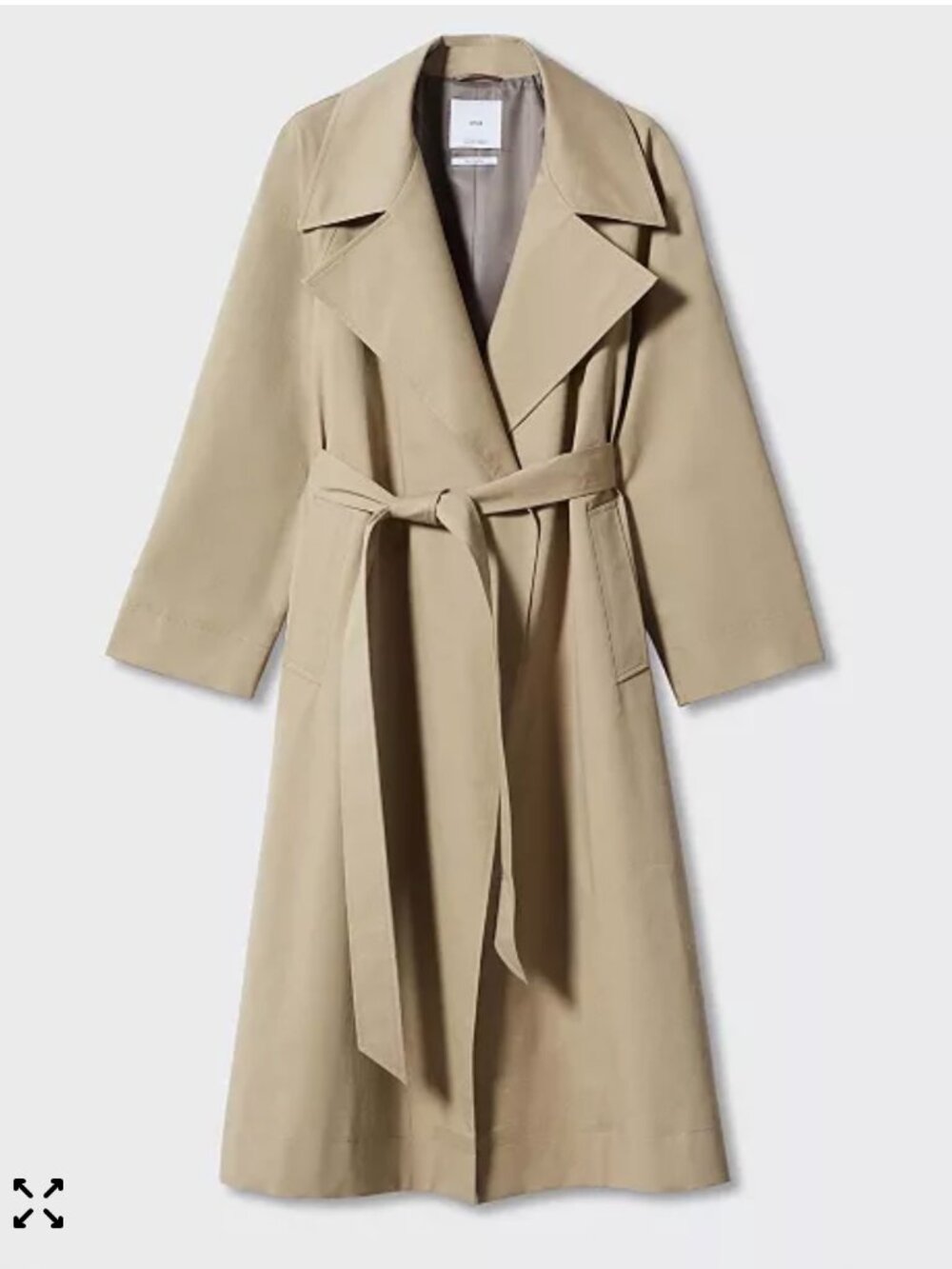 MANGO Women's Oversized Cotton Trench Coat
